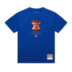 New York Knicks Mitchell & Ness Hardwood Classic Apple Core shirt- Blue