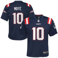 New England Patriots Kids Drake Maye Nike jersey