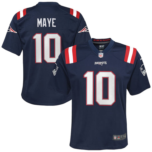 New England Patriots Kids Drake Maye Nike jersey
