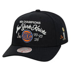 New York Knicks Three-Time NBA Finals Champions Script Pro Snapback Hat