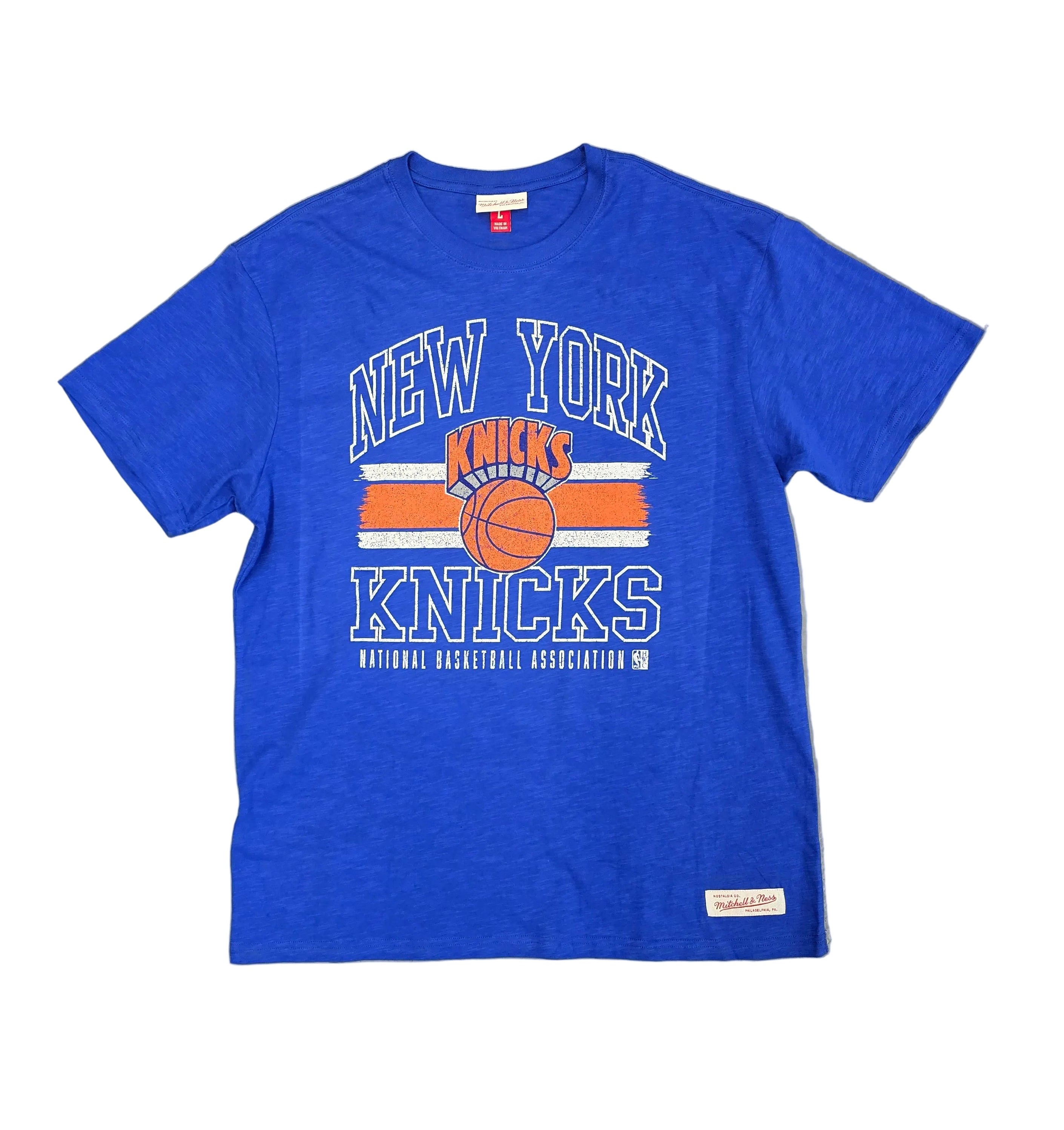 New York Knicks Mitchell & Ness Hardwood Classic  shirt- Blue