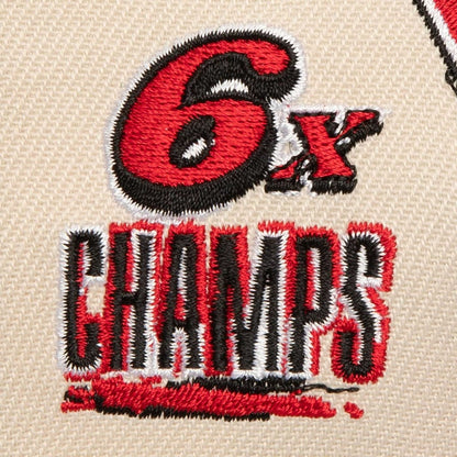 Chicago Bulls Mitchell & Ness Cream/Red 6x NBA Champions Soul Legacy Defined Snapback Hat