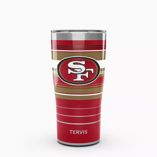 NFL® San Francisco 49ers - Hype Stripes Tervis Traveler - Stainless Steel Tumbler with Slider Lid