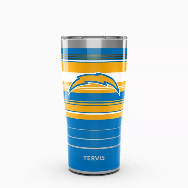 NFL® Los Angeles Chargers - Hype Stripes Tervis Traveler - Stainless Steel Tumbler with Slider Lid