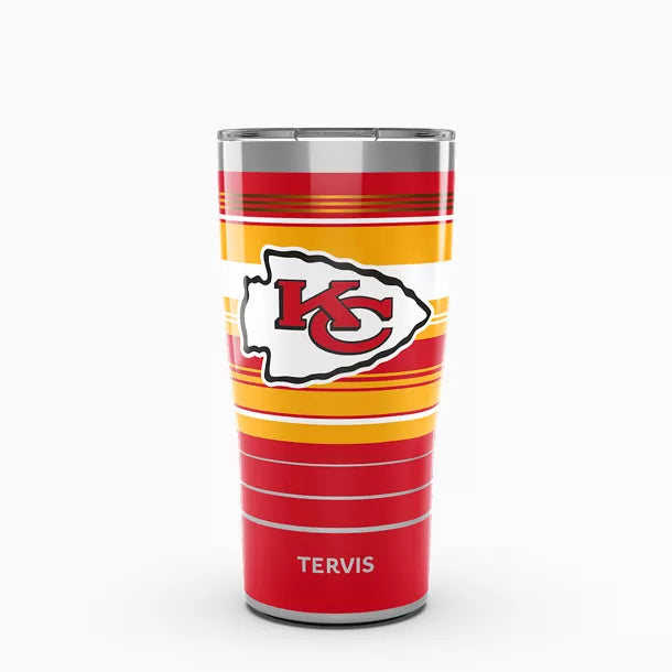 NFL® Kansas City Chiefs - Hype Stripes Tervis Traveler - Stainless Steel Tumbler with Slider Lid