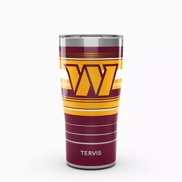 NFL® Washington Commanders - Hype Stripes Tervis Traveler - Stainless Steel Tumbler with Slider Lid