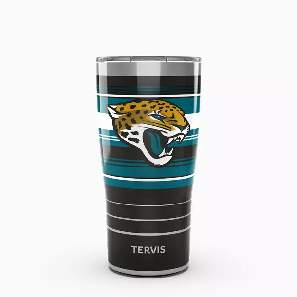 NFL® Jacksonville Jaguars - Hype Stripes Tervis Traveler - Stainless Steel Tumbler with Slider Lid