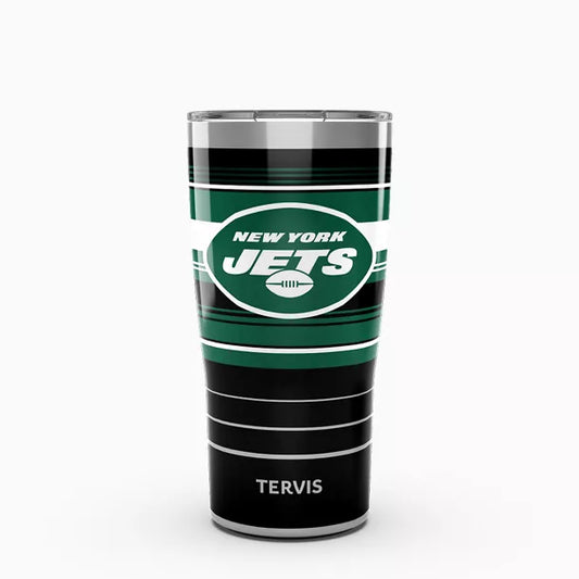 NFL® New York Jets - Hype Stripes Tervis Traveler - Stainless Steel Tumbler with Slider Lid