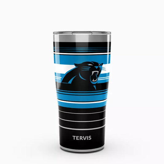 NFL® Carolina Panthers - Hype Stripes Tervis Traveler - Stainless Steel Tumbler with Slider Lid