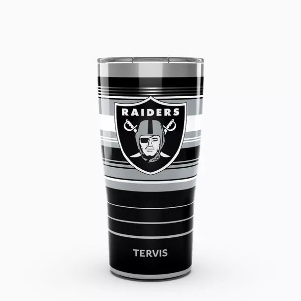 NFL® Las Vegas Raiders - Hype Stripes Tervis Traveler - Stainless Steel Tumbler with Slider Lid