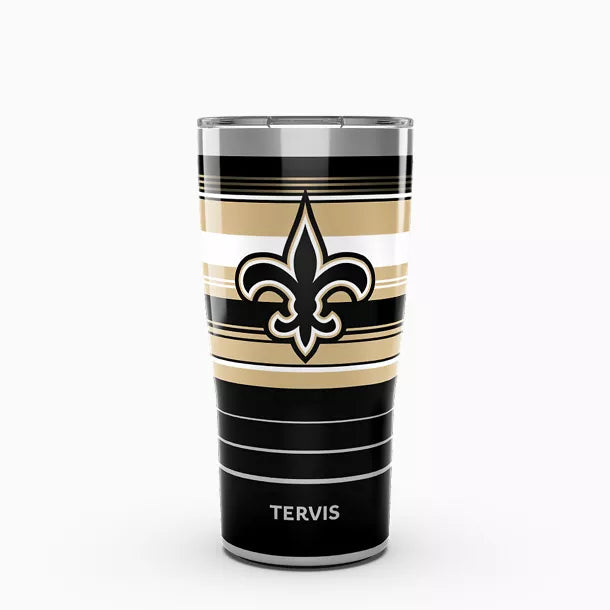 NFL® New Orleans Saints - Hype Stripes Tervis Traveler - Stainless Steel Tumbler with Slider Lid