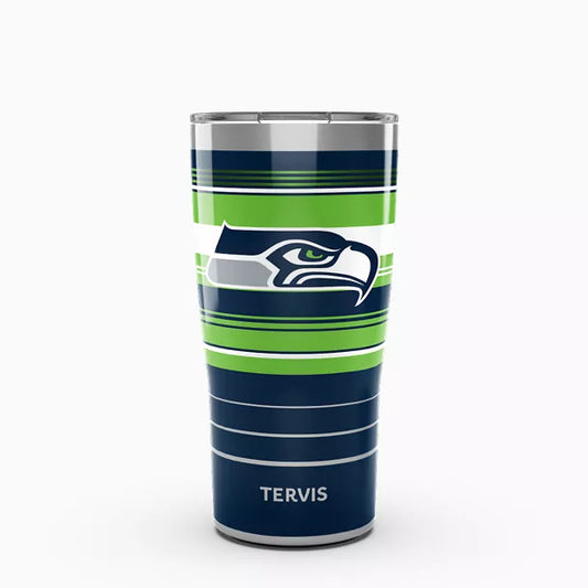 NFL® Seattle Seahawks - Hype Stripes Tervis Traveler - Stainless Steel Tumbler with Slider Lid