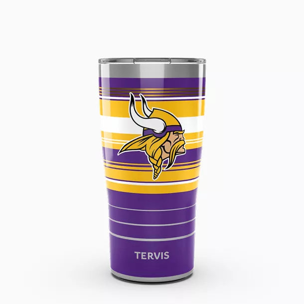 NFL® Minnesota Vikings - Hype Stripes Tervis Traveler - Stainless Steel Tumbler with Slider Lid